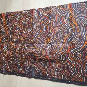 Tissu wax marron