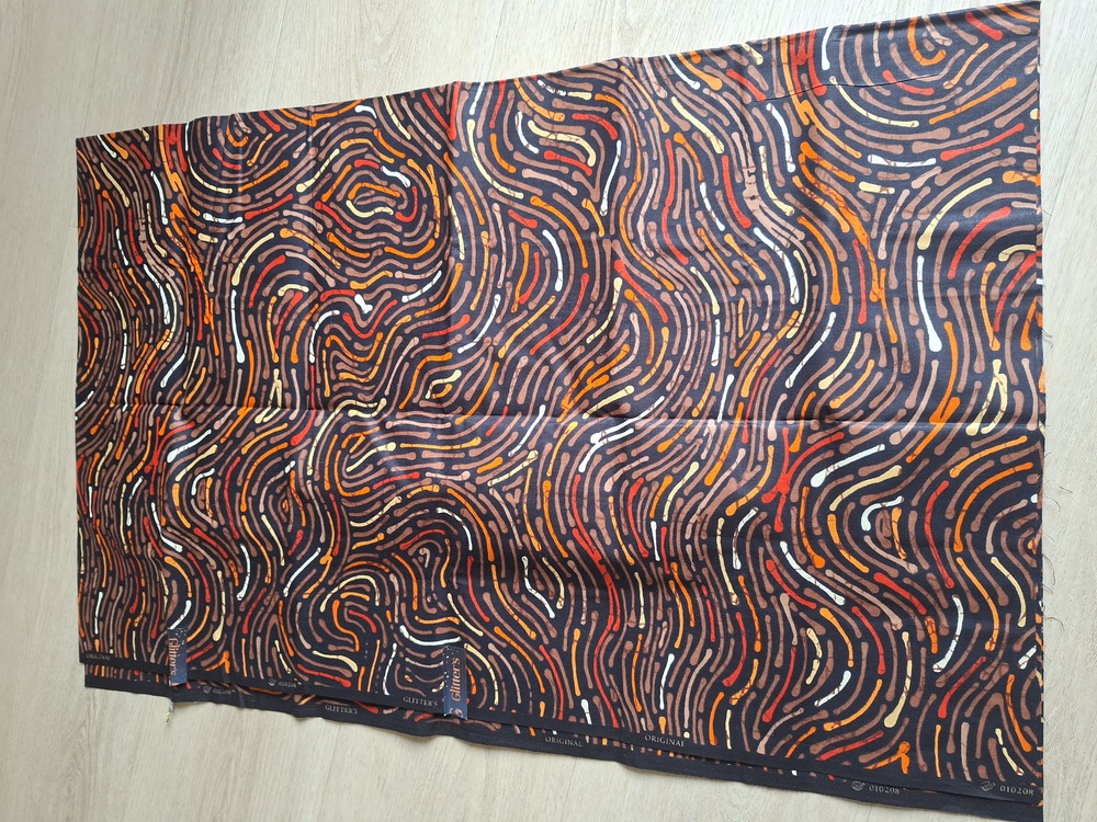 Tissu wax marron