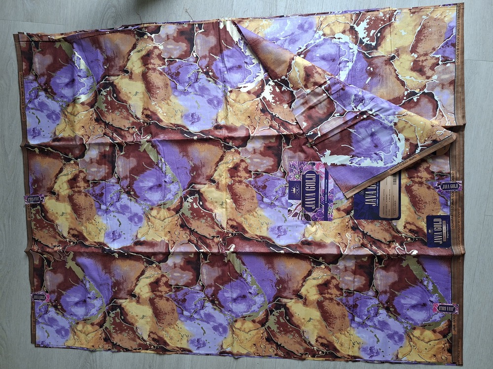 Pagne Wax Java gold mauve